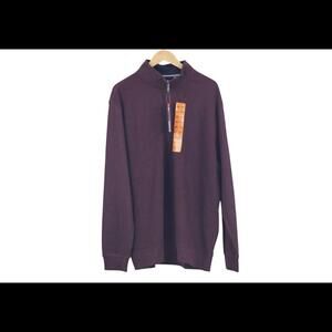 Ted Baker Men Sweater Quarter 1/4 Zip Pullover Red 2XL